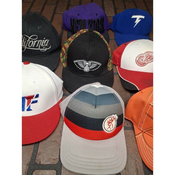 Mens Mixed Hat Lot Of 8 New York California Red Wings And More - Picture 5 of 6